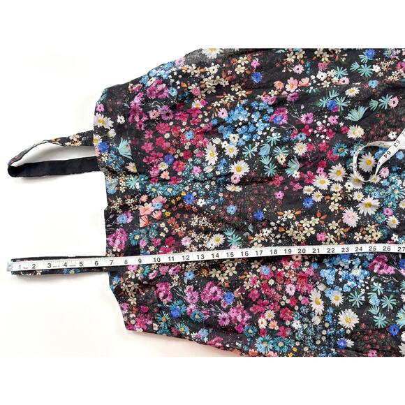 Anthropologie Geisha Designs Floral Organdy Midi Dress Size Medium Sequin Party - Picture 15 of 16